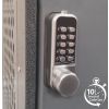 Borg BL1506 SC ECP - Mini Easicode Pro Vertical Cabinet Lock - Knurled Knob, Inside Cam Turn Mechanism, Satin Chrome Finish