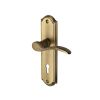 Heritage Brass Door Handle Lever Lock Howard Design Antique Brass finish