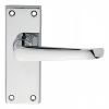 Victorian Ascot Lever On Short Latch Backplate - Polished Chrome