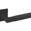 Tupai Exclusivo 5S Line Covas Lever Door Handle on 5mm Slimline Square Rose - Pearl Black