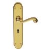 Chesham Lever On Long Lock Backplate - Polished Brass