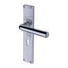 Heritage Brass Octave Reeded Lever Lock Polished Chrome finishUK Design Registration Number 6234528