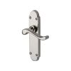 Heritage Brass Door Handle Lever Latch Savoy Design Polished Nickel finish