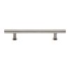 Heritage Brass Cabinet Pull T-Bar Design with 16mm Rose 203mm CTC Polished Nickel Finish