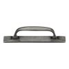 Rustic Pewter Cabinet Pull Handle On Plate 228mm