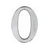 Heritage Brass Numeral 0 Self Adhesive 51mm (2") Satin Chrome finish