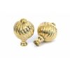 Polished Brass Spiral Cabinet Knob - Small