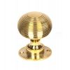 Polished Brass Heavy Beehive Mortice/Rim Knob Set