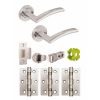 Jigtech Sabre Privacy Door Pack Satin Chrome - JTB81205