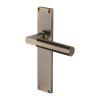 Heritage Brass Bauhaus Lever Latch Door Handle on 200mm Plate Antique Brass finish