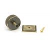 Aged Brass Brompton Cabinet Knob - 38mm (Square)