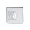 Square Escutcheon Keyhole Polished Chrome