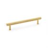 Alexander & Wilks - Crispin Knurled T-bar Cupboard Pull Handle - Satin Brass PVD - 160mm