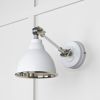 Smooth Nickel Brindley Wall Light in Flock