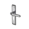 Heritage Brass Door Handle for Euro Profile Plate Deco Design Polished Chrome finish