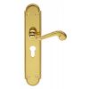 Chesham Lever On Euro Lock Long Backplate - Polished Brass