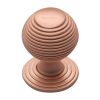 Heritage Brass Cabinet Knob Reeded Design 32mm Satin Rose Gold finish