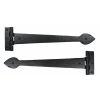 Smooth Black 16" Cast T Hinge (pair)