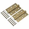 Eclipse 14852MAB - 76x51x2mm MAB Ball Bearing Hinge Grade 7 - (Pair) - Antique Brass