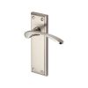 Heritage Brass Door Handle Lever Latch Hilton Design Satin Nickel finish