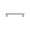 Heritage Brass Cabinet Pull Partial Knurled Design with 16mm Rose 96mm CTC Satin Nickel finish