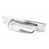 Polished Chrome 300mm Art Deco Pull Handle on Backplate