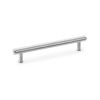 Alexander & Wilks - Crispin Dual Finish Knurled T-bar Cupboard Pull Handle - Polished and Satin Chrome - Centres 160mm