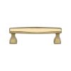 Heritage Brass Cabinet Pull Deco Design 96mm CTC Polished Brass Finish