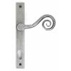 Pewter Monkeytail Slimline Lever Espag. Lock Set - LH