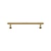 Heritage Brass Cabinet Pull Knurled Design with 16mm Rose 128mm CTC Polished Brass finish