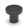 Wooden Cabinet Knob Circum Design 33mm Black Ash Finish