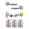 Jigtech Harrier Passage Door Pack Polished Chrome / Satin Chrome - JTB71070