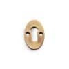 Alexander & Wilks - Standard Key Profile Ellipse Escutcheon - Antique Brass