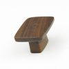 Wooden Cabinet Knob Quattro Design 16mm Walnut Finish