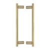 Heritage Brass Back to Back Door Pull Handle Round Bar Design 336mm&nbsp;Satin Brass Finish