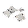 Polished SS 4" x 4" x 6"  Parliament Hinge (pair)