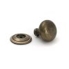 Burnished Brass Mushroom Cabinet Knob 32mm