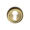 Heritage Brass Euro Profile Cylinder Escutcheon Antique Brass Finish