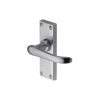 Heritage Brass Door Handle Lever Latch Windsor Short Design Satin Chrome finish