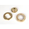 Polished Brass Round Escutcheon (Art Deco)