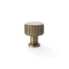 Alexander & Wilks - Lucia Reeded Cupboard Knob - Antique Brass - 29mm