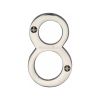 Heritage Brass Numeral 8 Face Fix 76mm (3") Polished Nickel finish