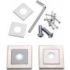 Square Rose Kit - Bright/Satin Stainless Steel