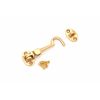 Silent Cabin Hook 3" - 75mm Polished Brass