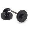 Matt Black Round Thumbturn Set (Plain Rose)