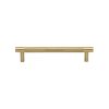 Heritage Brass Cabinet Pull Partial Knurl Design 128mm CTC Satin Brass finish