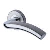 Sorrento Door Handle Lever Latch on Round Rose Como Design Apollo finish