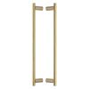 Heritage Brass Back to Back Door Pull Handle Round Bar Design 489mmm Satin Brass Finish