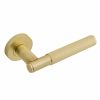 Eclipse 63233 - Knurled Insignia Lever On Rose - Satin Brass