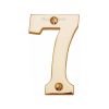 Heritage Brass Numeral 7 Face Fix 76mm (3") Polished Brass finish